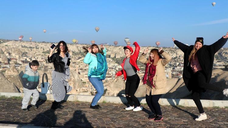 Kapadokya’da turizmcilerin yüzü gülüyor