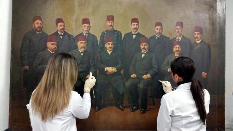 Edirne Belediyesindeki tarihi tablolar restorasyona alındı