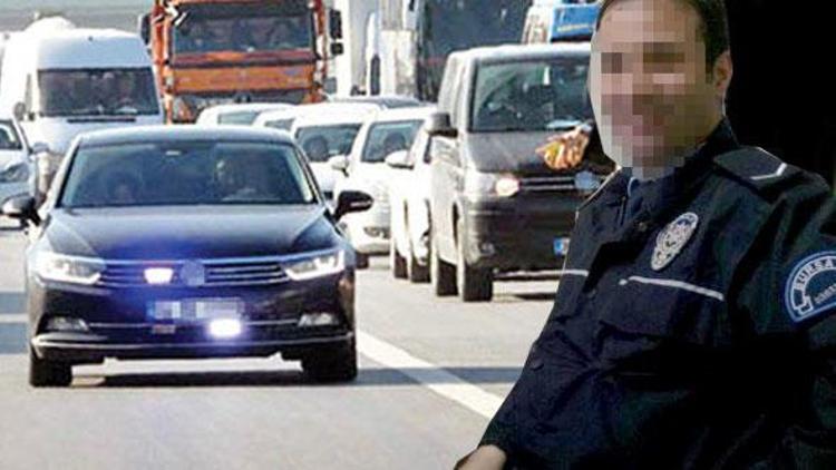 Çakar lambalı aracı durdurunca açığa alınan polisten yeni haber