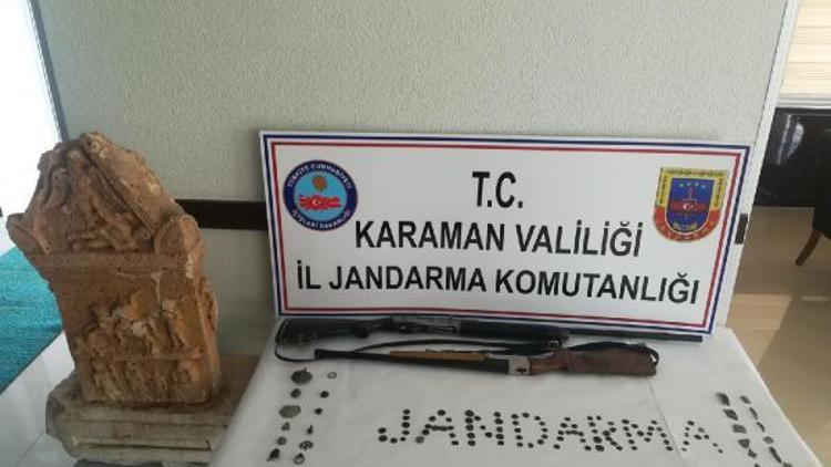 Karamanda tarihi eser operasyonu: 2 gözaltı