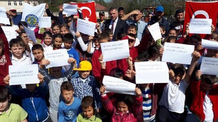 Büyükmandıra beldesinde, Afrin şehitlerinin anısına fidan dikildi