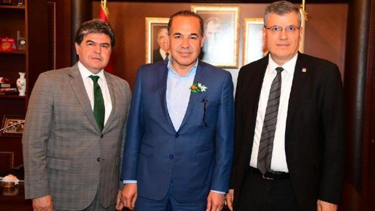 MHP ve CHP il başkanlarından Başkan Sözlü’ye ziyaret