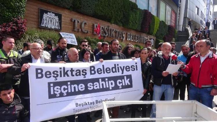 Beşiktaş Belediyesi önünde eylem