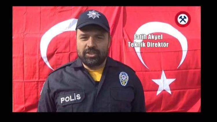 Zonguldak Kömürspordan polise destek klibi