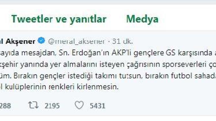 Akşenerden Erdoğana taraftar eleştirisi
