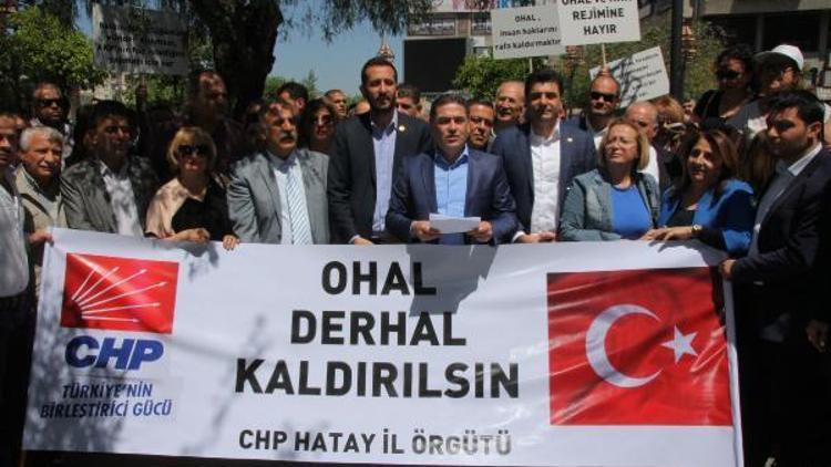 Hatayda OHAL protestosu