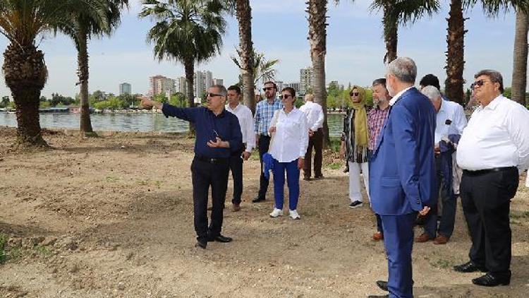Başkan Çelikcan ve meclis üyeleri Kıyıpark inşaatını gezdi