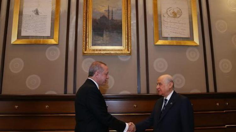 Cumhurbaşkanı Erdoğan,  Devlet Bahçeliyi kabul etti