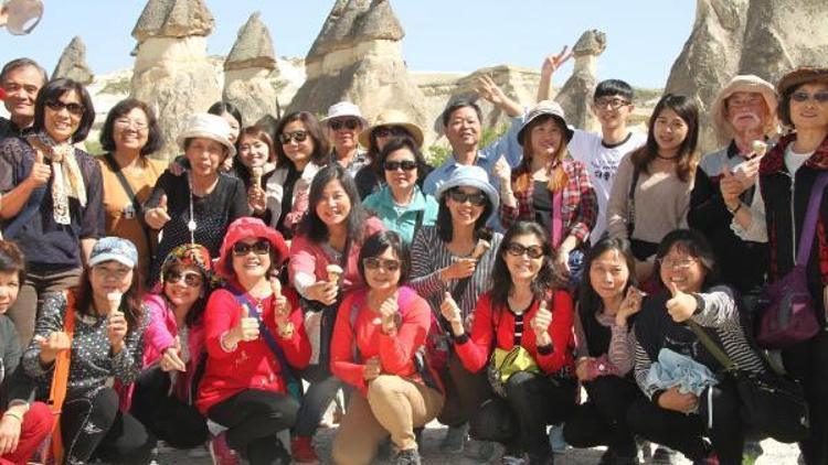 Kapadokyaya Çinli turist akını