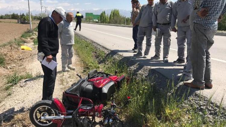 Şarjlı bisiklet devrildi: 1 yaralı