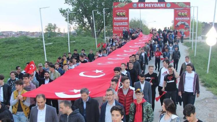 Edirnede 57nci Alay Vefa Yürüyüşü