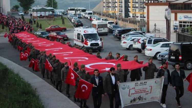 Karabükte 57nci Alay Vefa Yürüyüşü