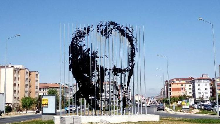 Çerkezköye 3 boyutlu Atatürk silueti