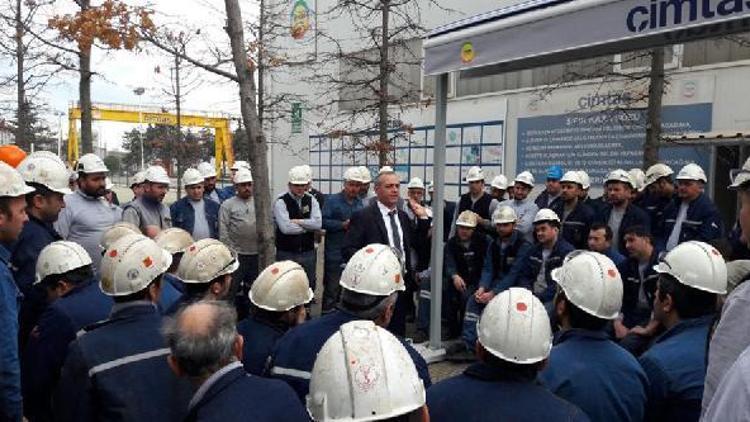 Çimtaşta greve saatler kala anlaşma sağlandı