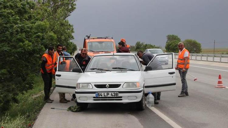 Seyir halinde sürücüyü şoke eden olay Bir anda torpidodan çıktı