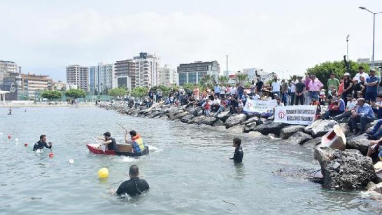 İSTEnin öğrencileri karton teknelerle yarıştı