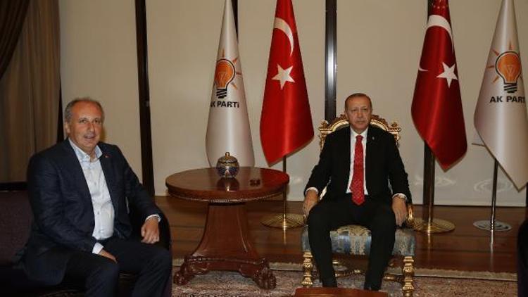 Cumhurbaşkanı adayı İnce, Cumhurbaşkanı Erdoğan ile görüşmek için AK Parti Genel Merkezinde (FOTOĞRAFLAR)