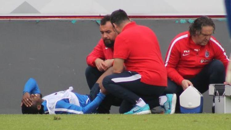Trabzonspor antrenmanında korkutan sakatlık
