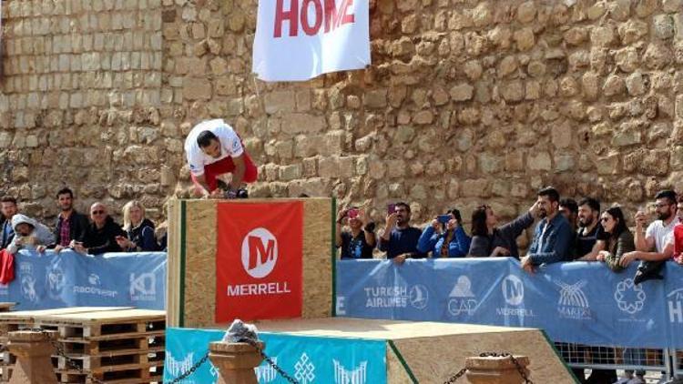Mardinde tarihi medrese, dünya parkur şampiyonasına ev sahipliği yaptı