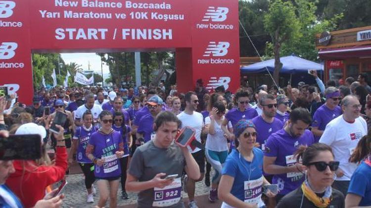 Bozcaadada binlerce kişi maratona katıldı