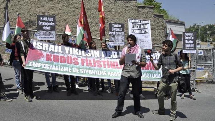 ABD Konsolosluğu önünde Kudüs protestosu