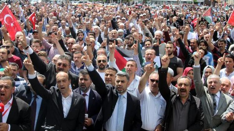 Kayseride 5 bin kişi İsrail katliamını protesto etti