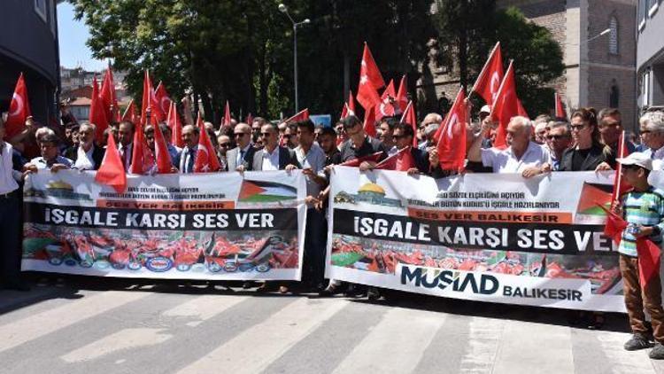 Balıkesir’de İsrail ve ABD protestosu