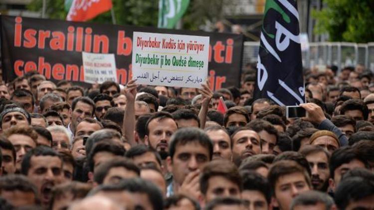 Diyarbakırda ABD ve İsrail protesto edildi