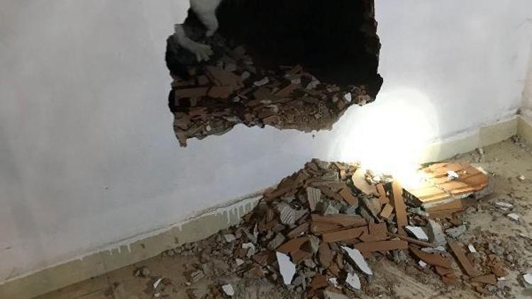 Asansör boşluğuna düşen kedi, duvar kırılarak kurtarıldı