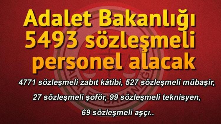 Adalet Bakanlığı 5493 sözleşmeli personel alacak