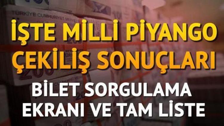 Milli Piyango sonuçları açıklandı... 19 Mayıs Milli Piyango çekiliş sonuçları sorgulama