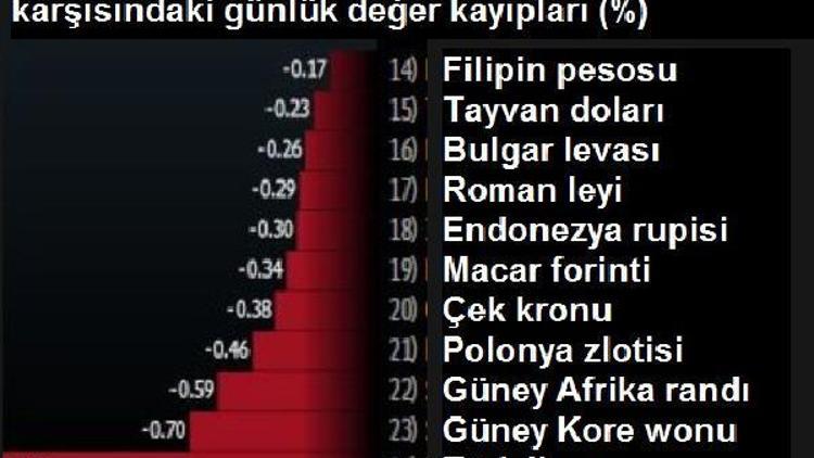 Lira, gelişen ülke para birimlerinden negatif ayrıştı