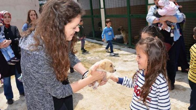 Minik öğrencilerden barınak ziyareti