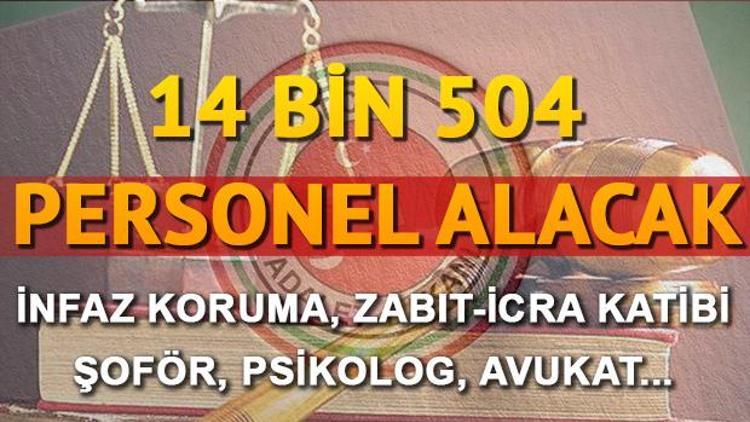 Adalet Bakanlığı personel alımı başvuru nasıl yapılır Adalet Bakanlığı 4 bin 504 personel alıyor