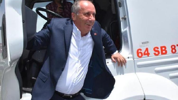 Muharrem İnce, Uşakta kamyonun direksiyonuna geçti