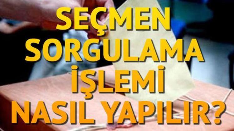 Nerede oy kullanacağım YSK seçmen sorgulama