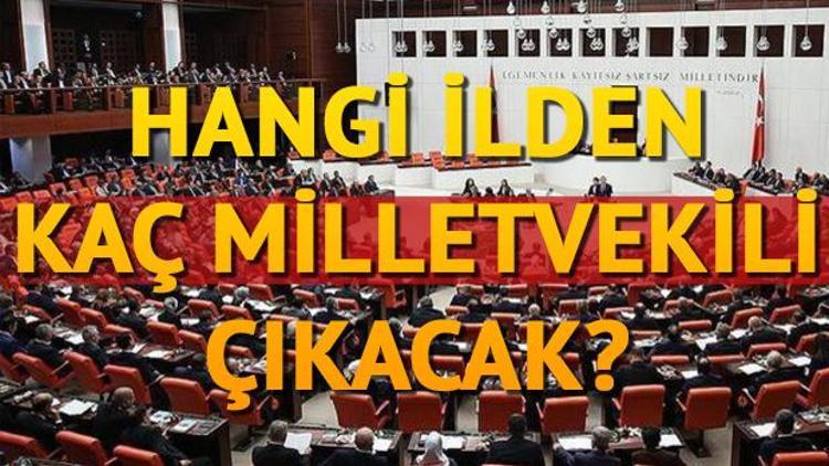 Hangi ilden kaç milletvekili çıkacak İllere göre milletvekili dağılımı