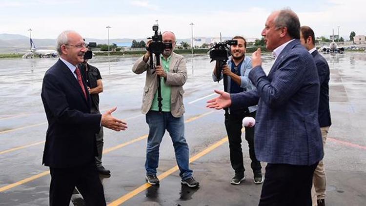 Kılıçdaroğlu ve İnce havalimanında karşılaştı