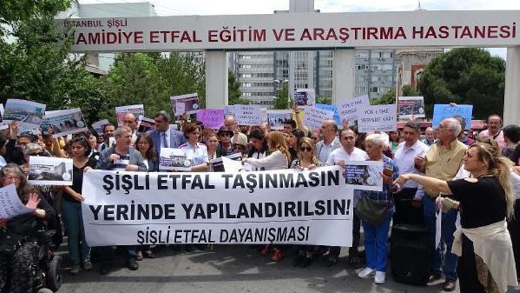 Şişli Etfal Hastanesinin taşınma kararı protesto edildi