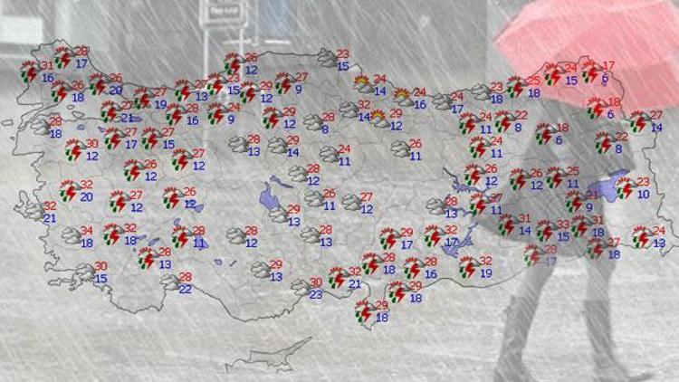 5 günlük hava tahmini yayınlandı Salı gününe dikkat