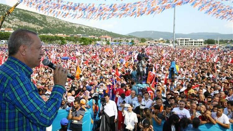 Erdoğan Muğlada eleştirdi: Bu ara Bay Muharrem’e bir şeyler oldu