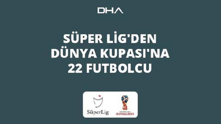 Süper Ligden Dünya Kupasına 22 futbolcu