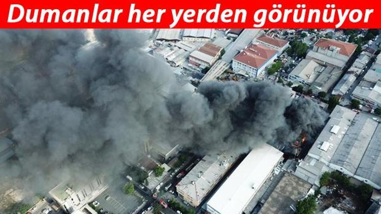 Son dakika... İstanbulda fabrika yangını