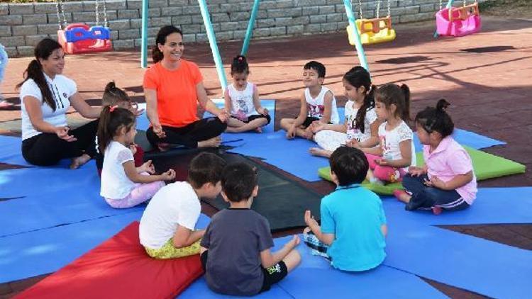 Süleymanpaşa’da çocuklar yoga ile tanıştı
