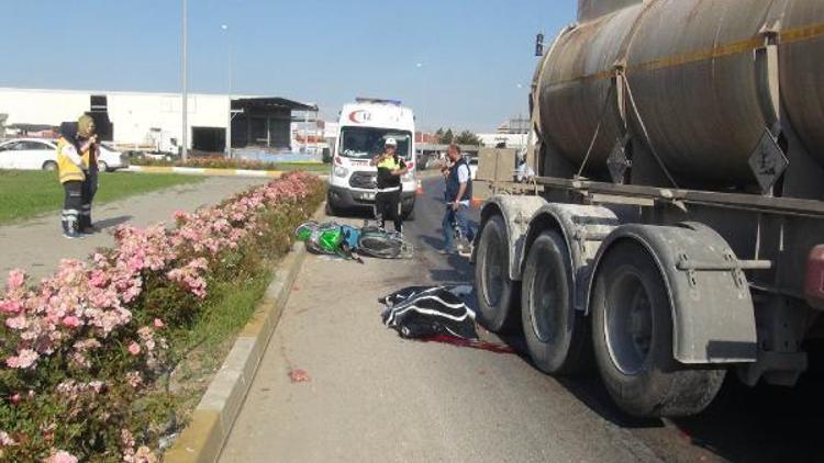 Bandırmada motosiklet tankere çarptı: 1 ölü