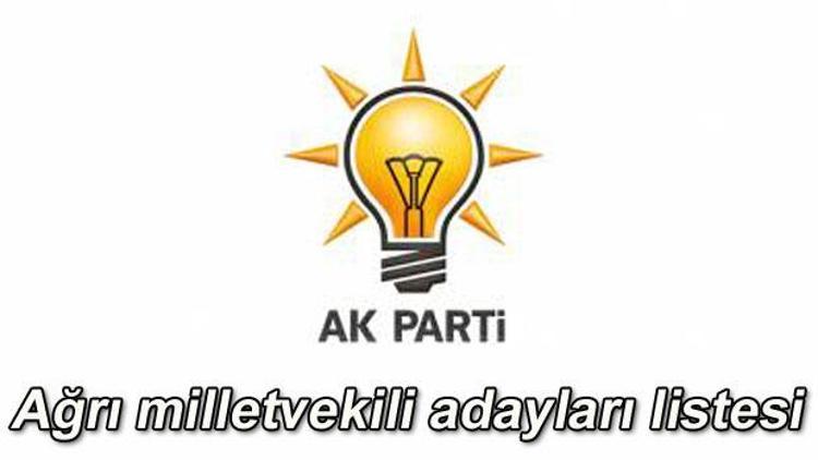 Adalet ve Kalkınma Partisi (Ak Parti) Ağrı milletvekili adayı listesi