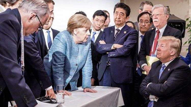 G7deki kriz ortaya çıktı Trump Merkele şeker fırlatmış