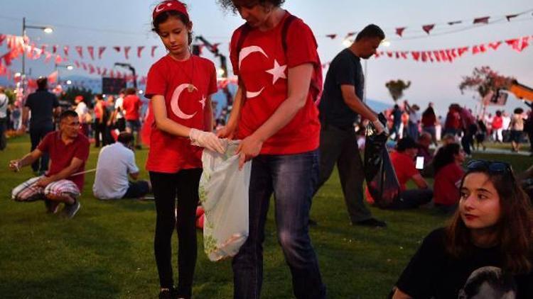 İzmirde Muharrem İnce mitingi sonrası çöp seferberliği