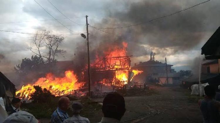 Kastamonuda köyde çıkan yangında 5 ev kül oldu