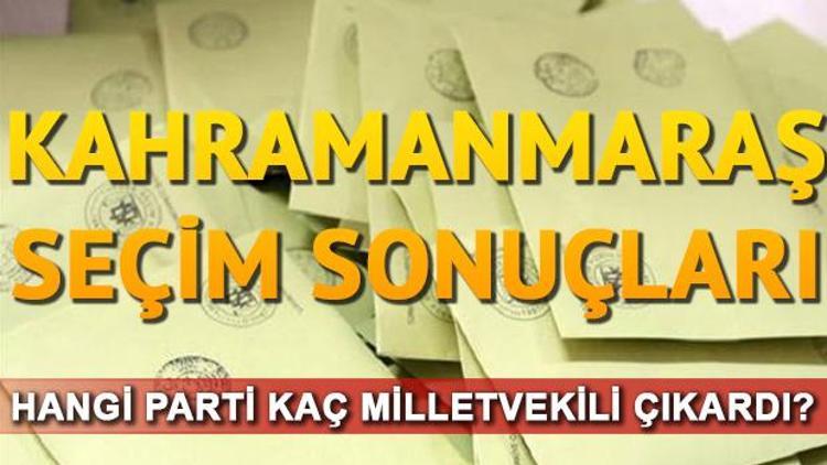 Kahramanmaraş seçim sonuçları 24 Haziran.. Kahramanmaraş milletvekili listesi